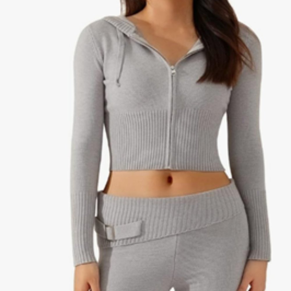 TWO PIECE SET~Casual Trendy Slim Fit Hooded Sweater Lounge Sets-New/Never worn